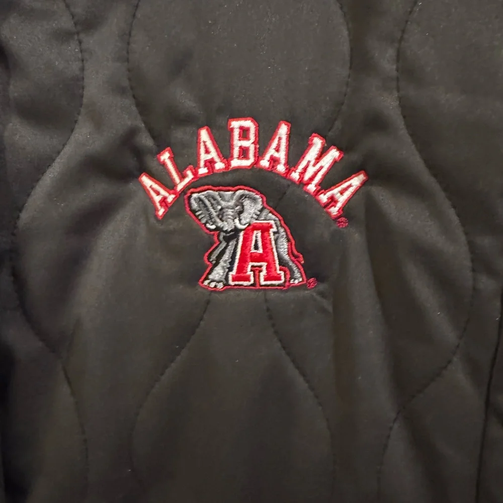 Alabama Crimson Tide Black Quilted Vest with Hood